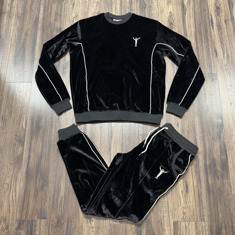 Snoop Dogg Limited Edition Black Velour Sweatsuit Set Men's Size XL Tracksuit